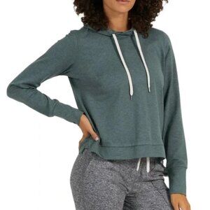 Vuori Halo Essential Hoodie - Kelp/Moss Heather Small